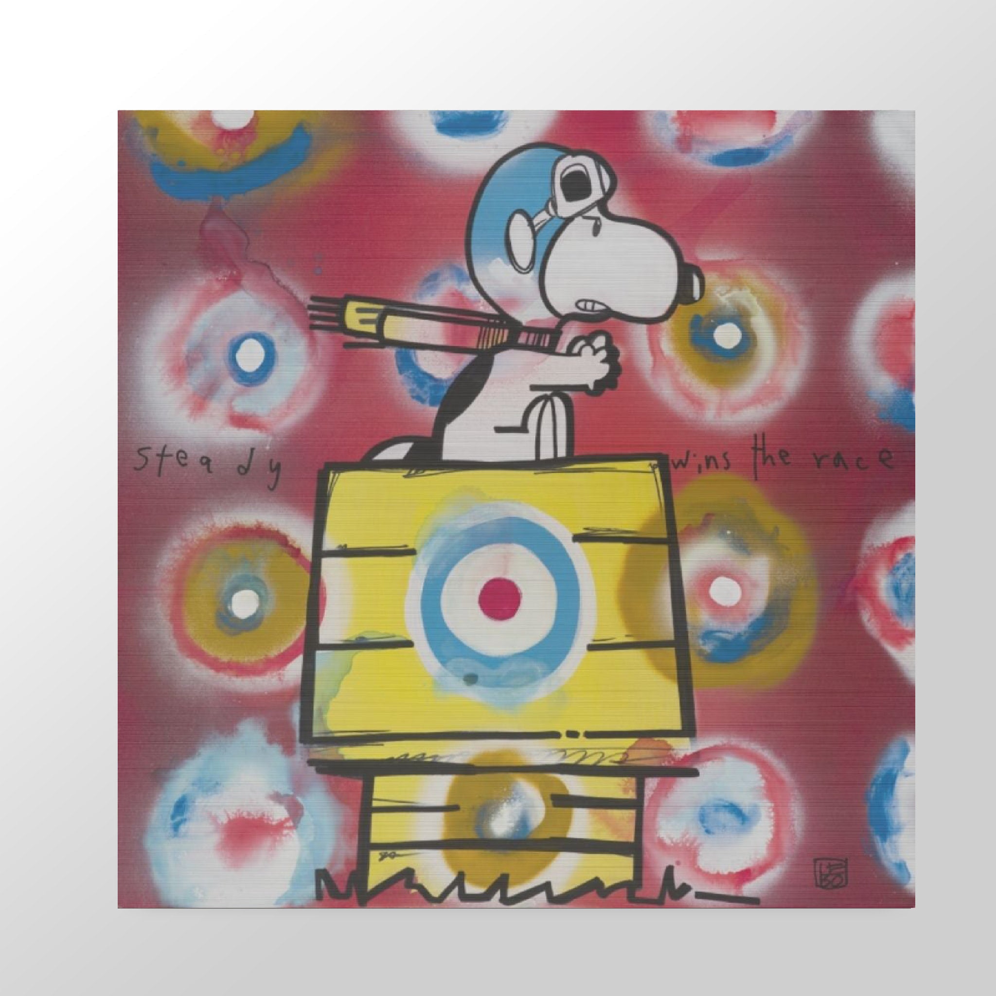 Steady Wins The Race - Lebo Brushed Aluminum Artbond